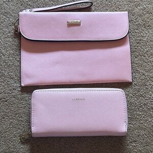 Elim Paul Pink Clutch and Wallet